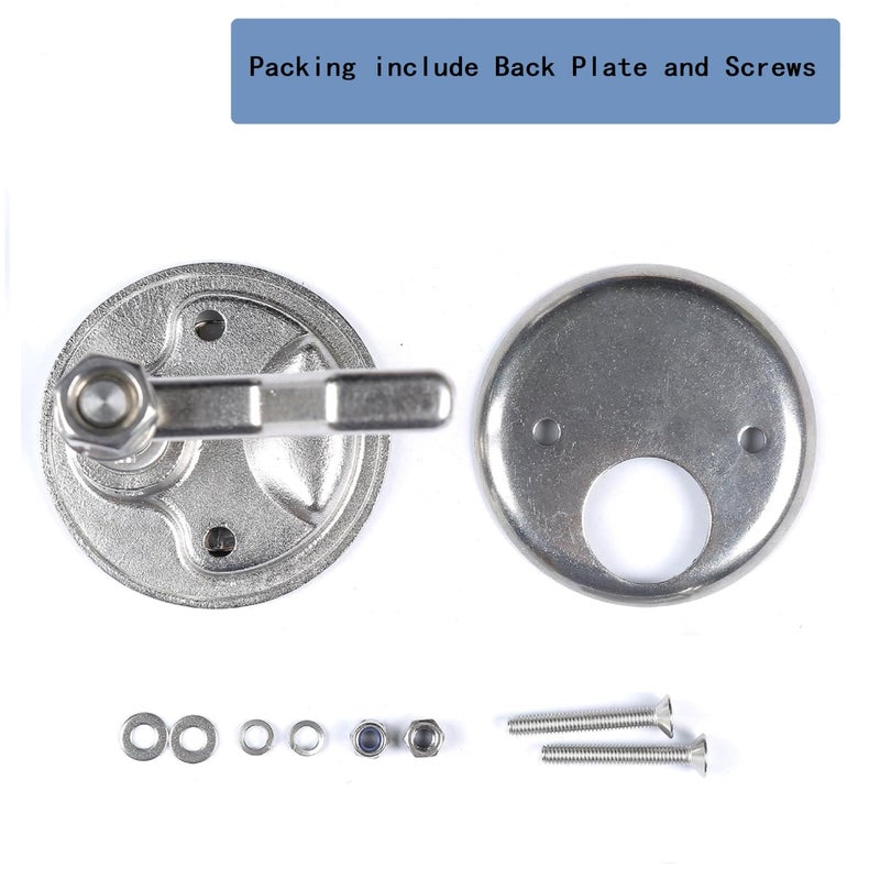Thorn Boat Cam Latch Stainless Steel Marine Hatch Pull with Back Plate - Image 3